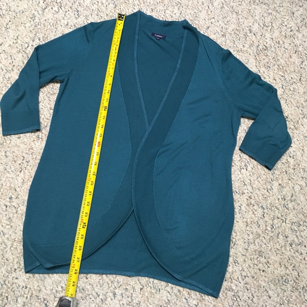 Beautiful Teal Cardigan Sweater, Size L